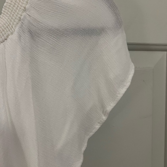 White Show Me Your Mumu Short Sleeve Flutter Blouse size Medium - Picture 7 of 9